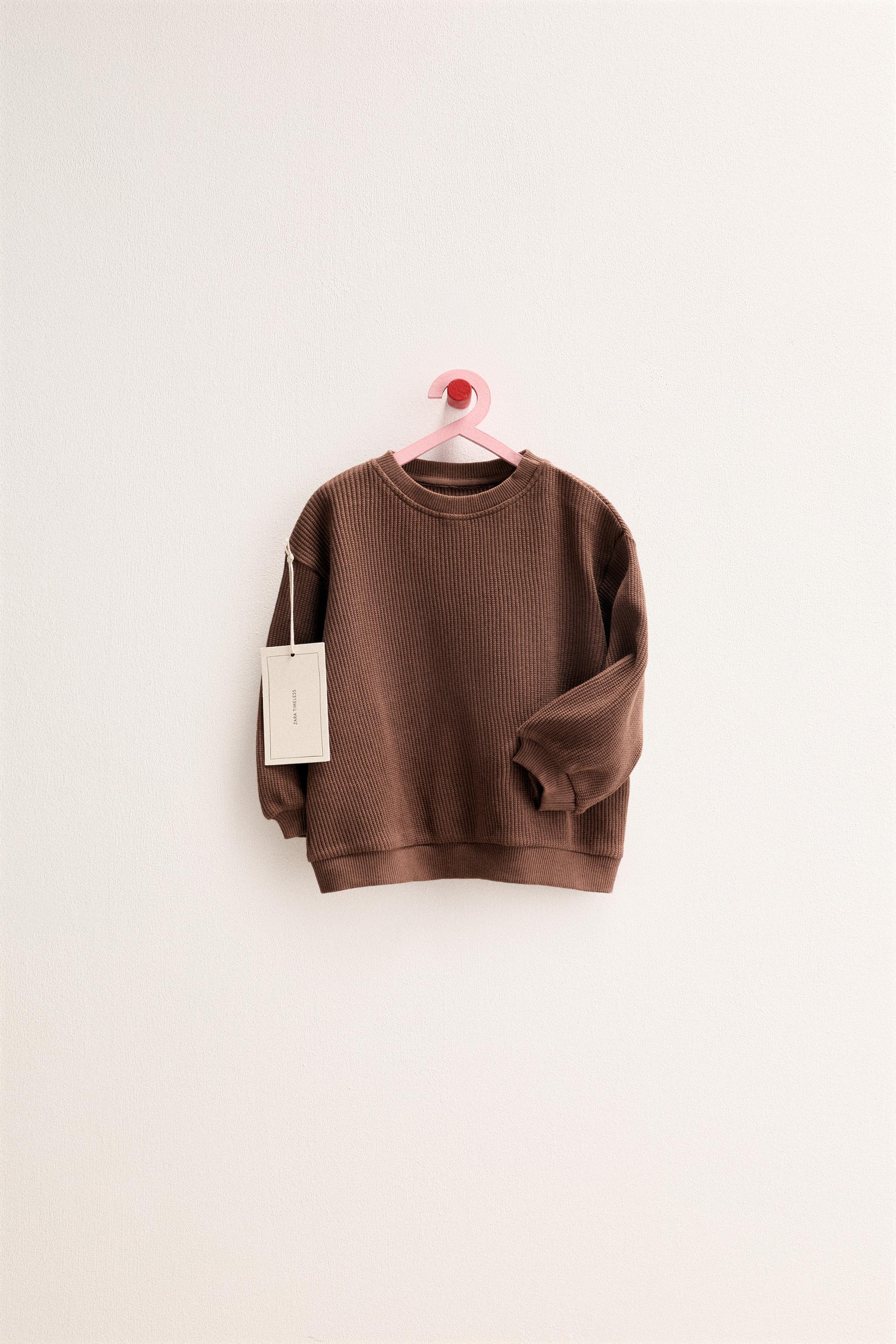 ZARA TIMELESS - WAFFLE WEAVE SWEATSHIRT